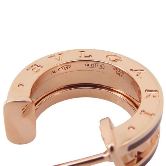 BVLGARI B.Zero1 Padlock Earrings K18PG/Ceramic 357567 - Picture 6 of 9